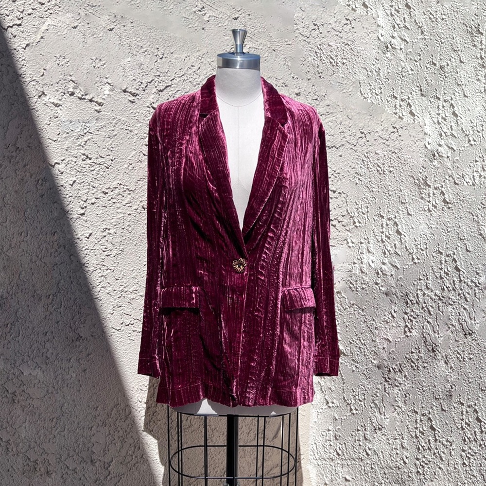 Crushed Velvet Blazer